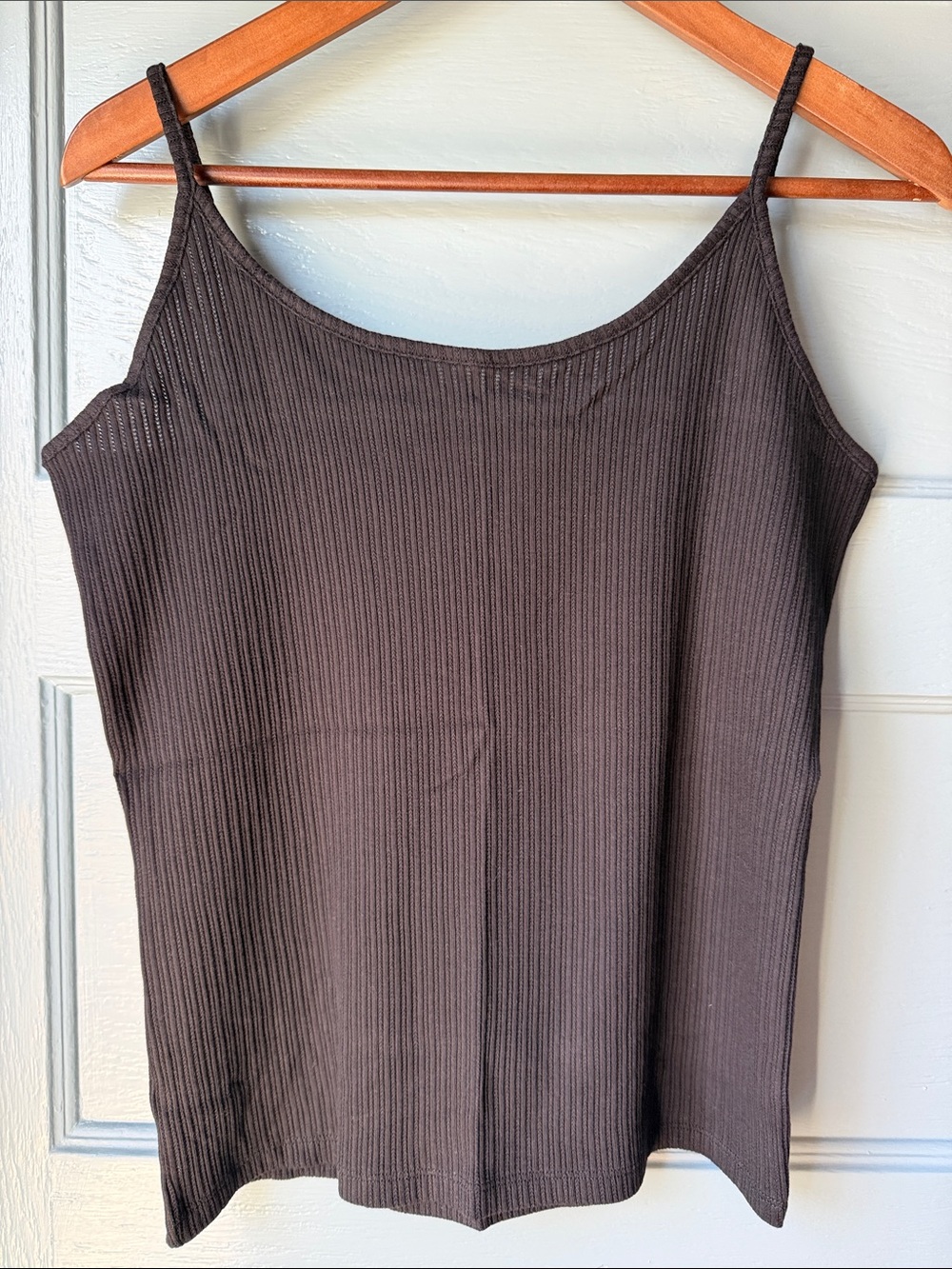 LOFT Pointelle Ribbed Black Tank Top - NWT
